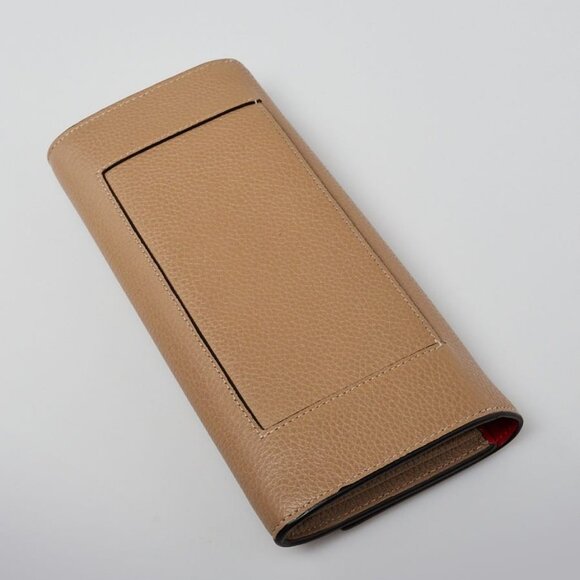 Celine Beige Drummed Leather Large Flap Multifunction Wallet - Picture 3 of 11